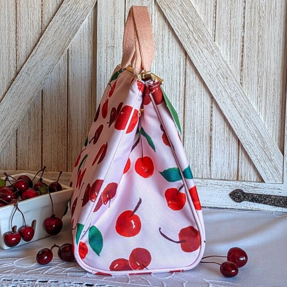 ♠️ NWT Kate Spade New York Pink 🍒 Insulated Lunch Bag/Tote - Picture 3 of 6